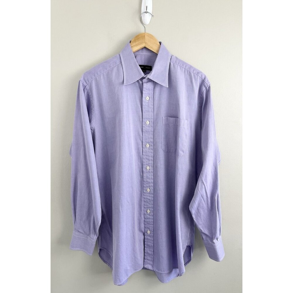 Robert Talbott Men’s Button‎ Up Purple Long Sleeve Sz 16/35 Preppy Classic